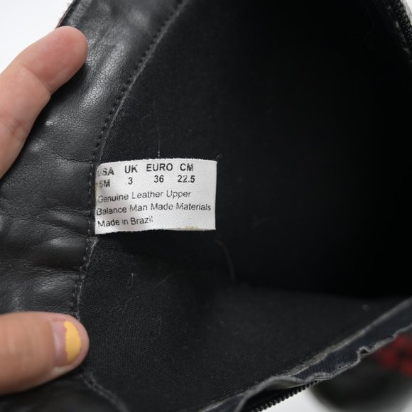 Brazillian Heeled boots, half leather, red and black - Picture 9 of 9